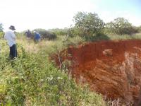 Dolina próxima a área de cultivo