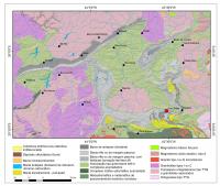 Figura 1 – Mapa do geológico simplificado Quadrilátero Ferrífero com a localização de Ouro Preto e outras cidades envolvidas no Ciclo do Ouro, durante o período colonial (CPRM, 2014).