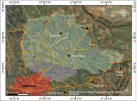 Fig. 2 - Imagem de satélite com as áreas da APA (Estadual e Municipal) do Rio Uberaba e localização dos geossítios próximos.