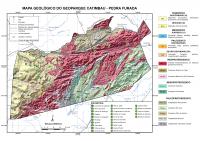 Mapa Geológico do Geoparque Catimbau-Pedra Furada. Fonte: Modificado de Gomes & Santos, 2001.