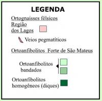 Legenda do mapa de detalhe. Autores: Renata da Silva Schmidt, Rudolph Trouw, Marcelo Cruz e Felipe P. Rocha (UFRJ). 