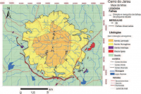 Mapa Geológico Estrutural do Cerro do Jarau. Sanches (2014)