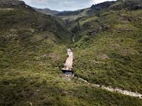 Vista aérea da Cachoeira do Poção 