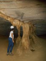 Estalactites, estalagmites e colunas no interior da Gruta do Limoeiro, Castelo (ES)
(Autoria da Fotografia: Letícia Garcia D’Agostim)