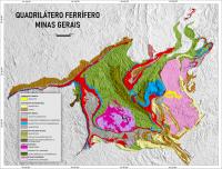 Figura 4 - Mapa simplificado do Quadrilátero Ferrífero com a localização do geossítio (Baseado em Dorr 1969, Endo et al. 2019).