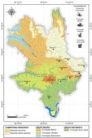 Fig. 5 - Mapa geológico simplificado do município de Uberaba com a localização do geossítio, integrado e modificado a partir das cartas na escala 1:100.000 do projeto “Triângulo Mineiro” (Uberaba-Igarapava, Veríssimo-Miguelópolis, Nova Ponte, Miraporanga).