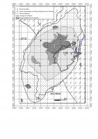 Mapa geológico do Maciço de Castelo e localização do Parque Estadual do Forno Grande, do Córrego da Campina, da Trilha do Mirante e dos Poços Amarelos 
(Autoria da figura: Paulo de Tarso Ferro de Oliveira Fortes, adaptado de Wiedemann et al., 2002)