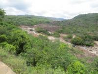 Vista das cachoeiras do geossítio Serrano.Foto: Violeta de Souza Martins, 2020.